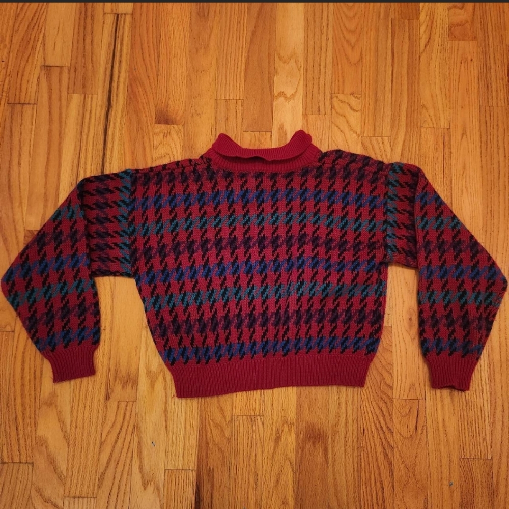 Collared Red Sweater - Picture 3 of 4